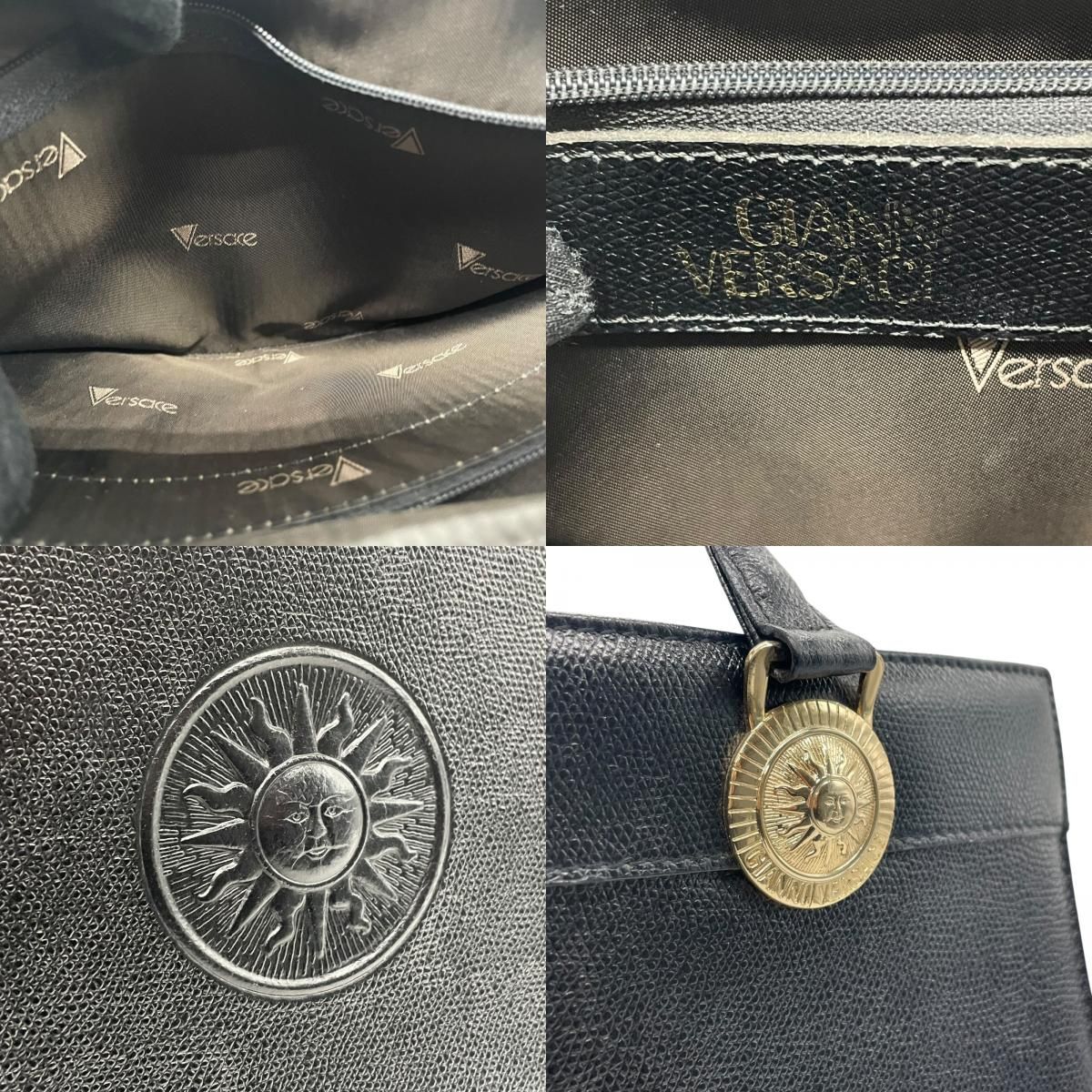 GIANNI VERSACE ジャンニ ヴェルサーチ ハンドバッグ 黒