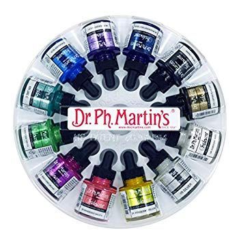 【中古】【非常に良い】Dr. Ph. Martin's Iridescent Calligraphy Color 1.0 oz Set of 12 (Set 1) w17b8b5