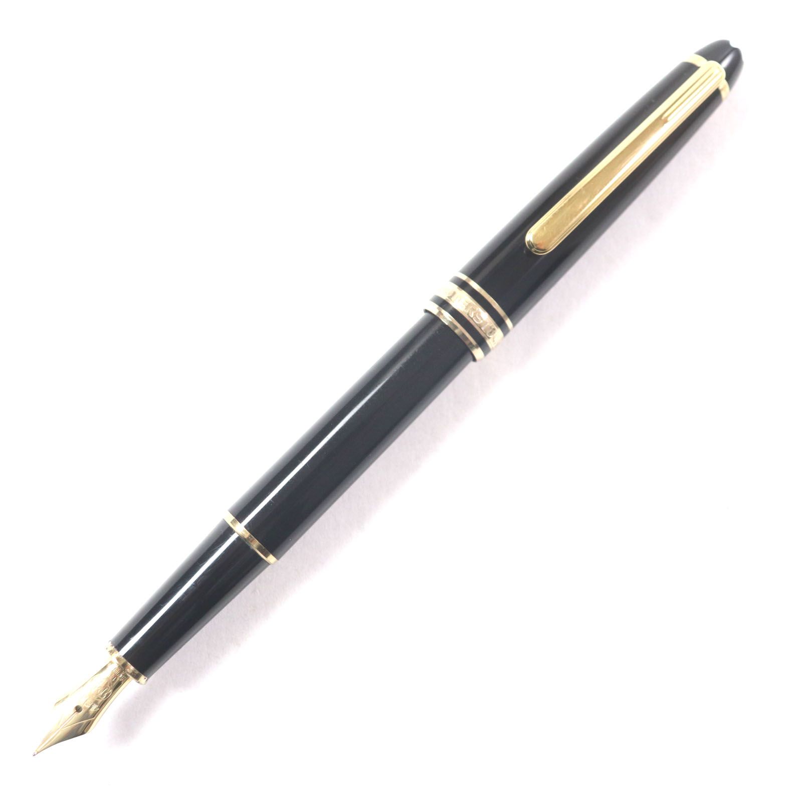 MONTBLANC モンブラン マイスターシュテュック クラシック ペン先14K Fニブ ホワイトスター 万年筆 ブラック ゴールド ドイツ製 メンズ