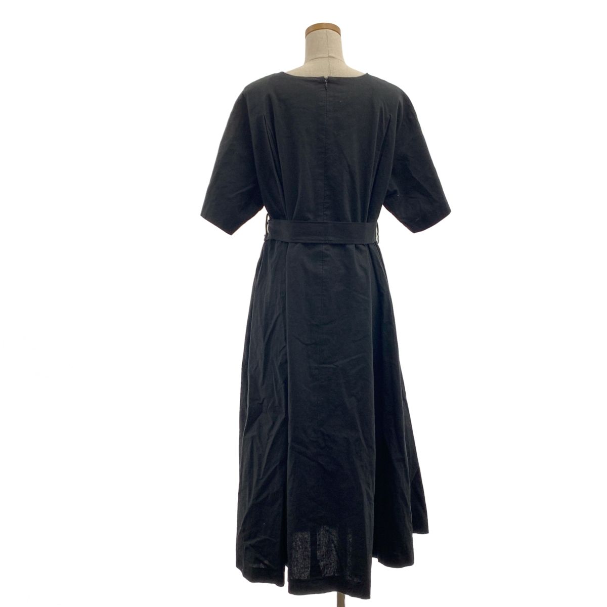 foufou フーフー THE DRESS ブラック リネンドレス　Mサイズ foufou / フーフー | THE DRESS #36 black linen dress リネン