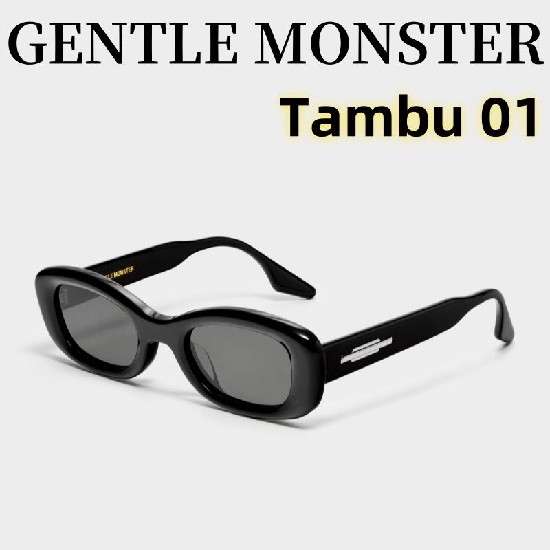 新品未使用 ジェントルモンスター  Gentle Monsterサングラス   Tambu 01 セスクエアアセテートフレーム/テンプルメタル装飾ディテール/三角形のテンプルチップ  正規品