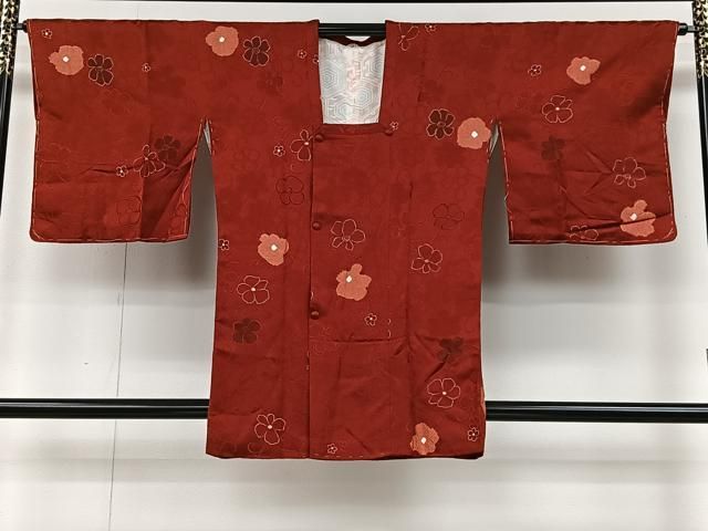 平和屋着物＃道行コート 地紋起こし 花唐草文 正絹 ♥ CAAX7852ua