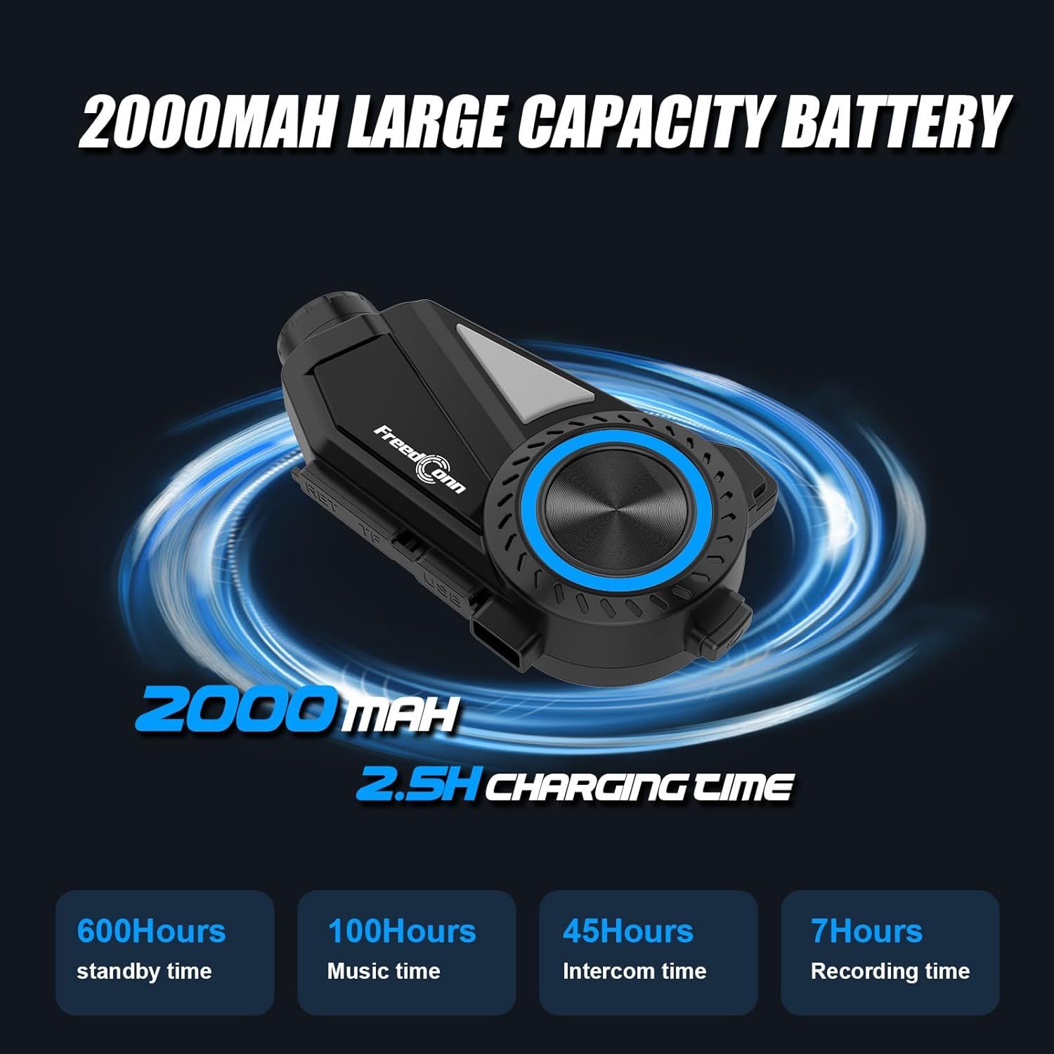 FreedConn R3 Pro バイク インカム カメラ付き 2Kドライブレコーダー