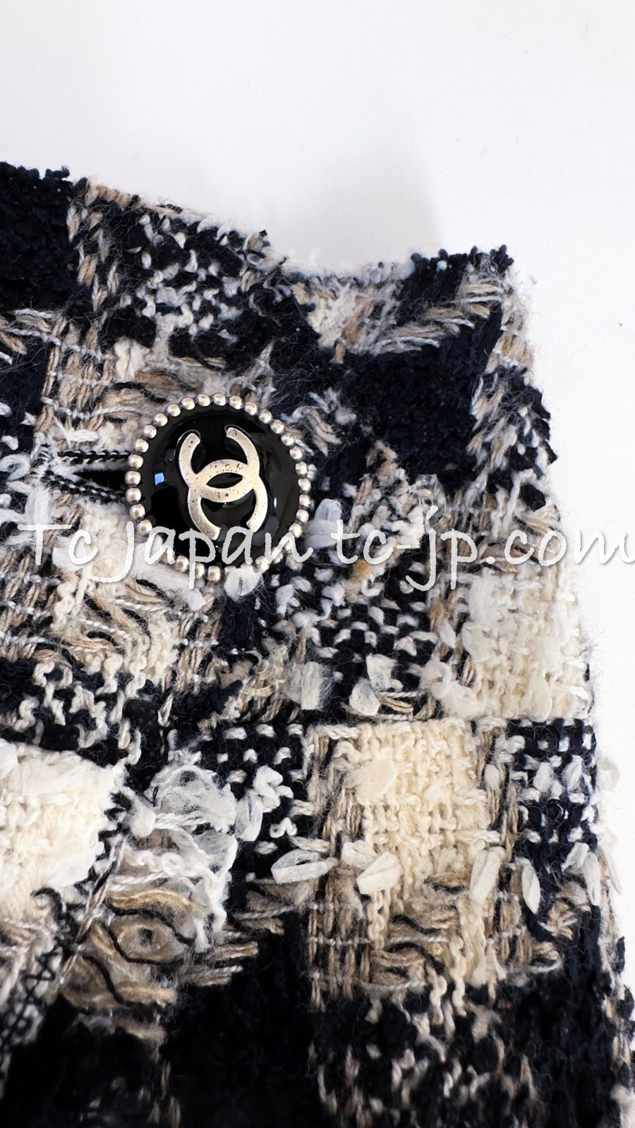 シャネル スカート CHANEL ホワイト ブラック 貴重レア 入手困難  