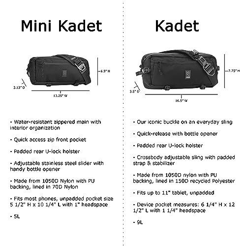 ブラック [クローム] ボディバッグ KADET/カデット (現行モデル) BLACK