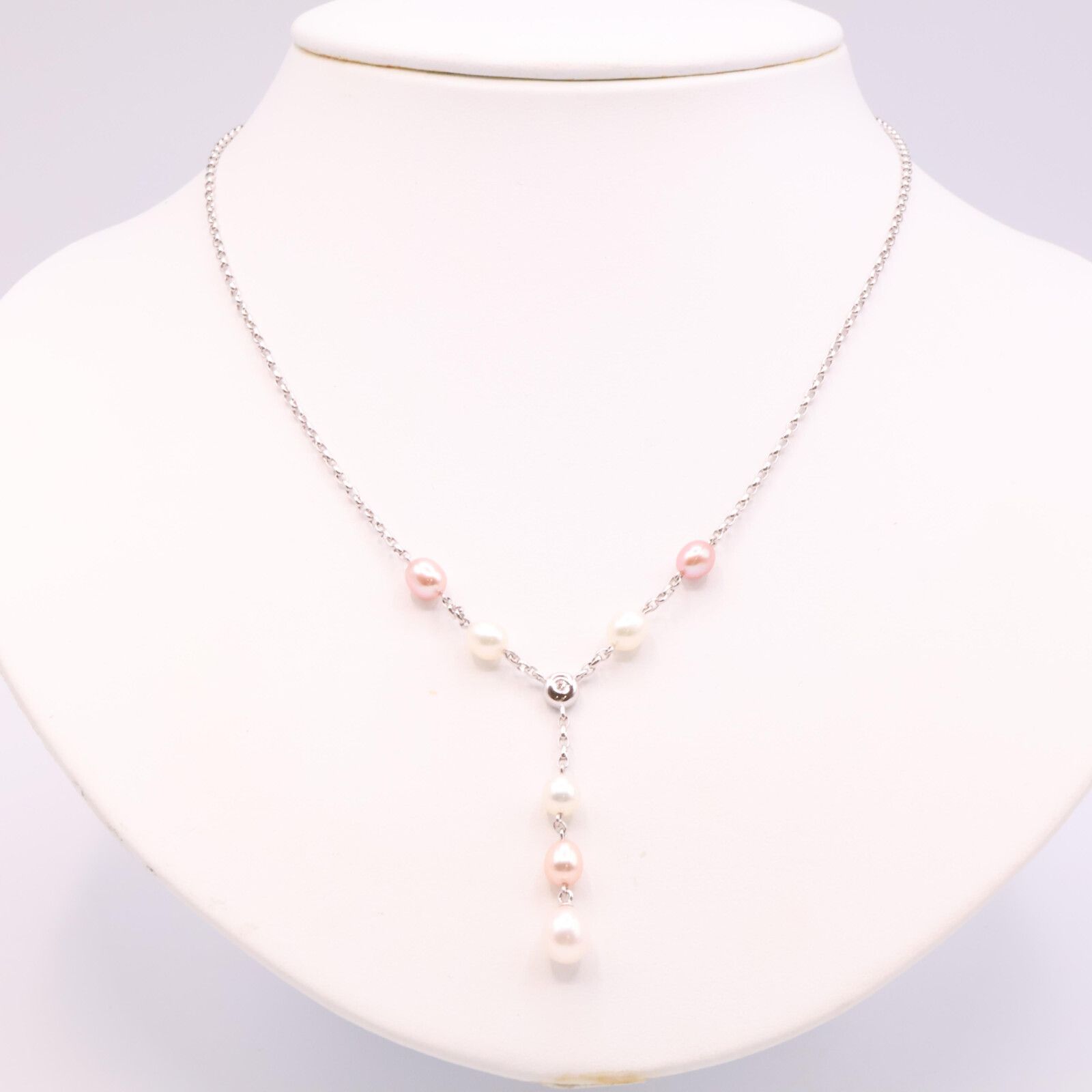 MIKIMOTO ミキモト K18 7Pベビーパール 1Pダイヤモンド ドロップ