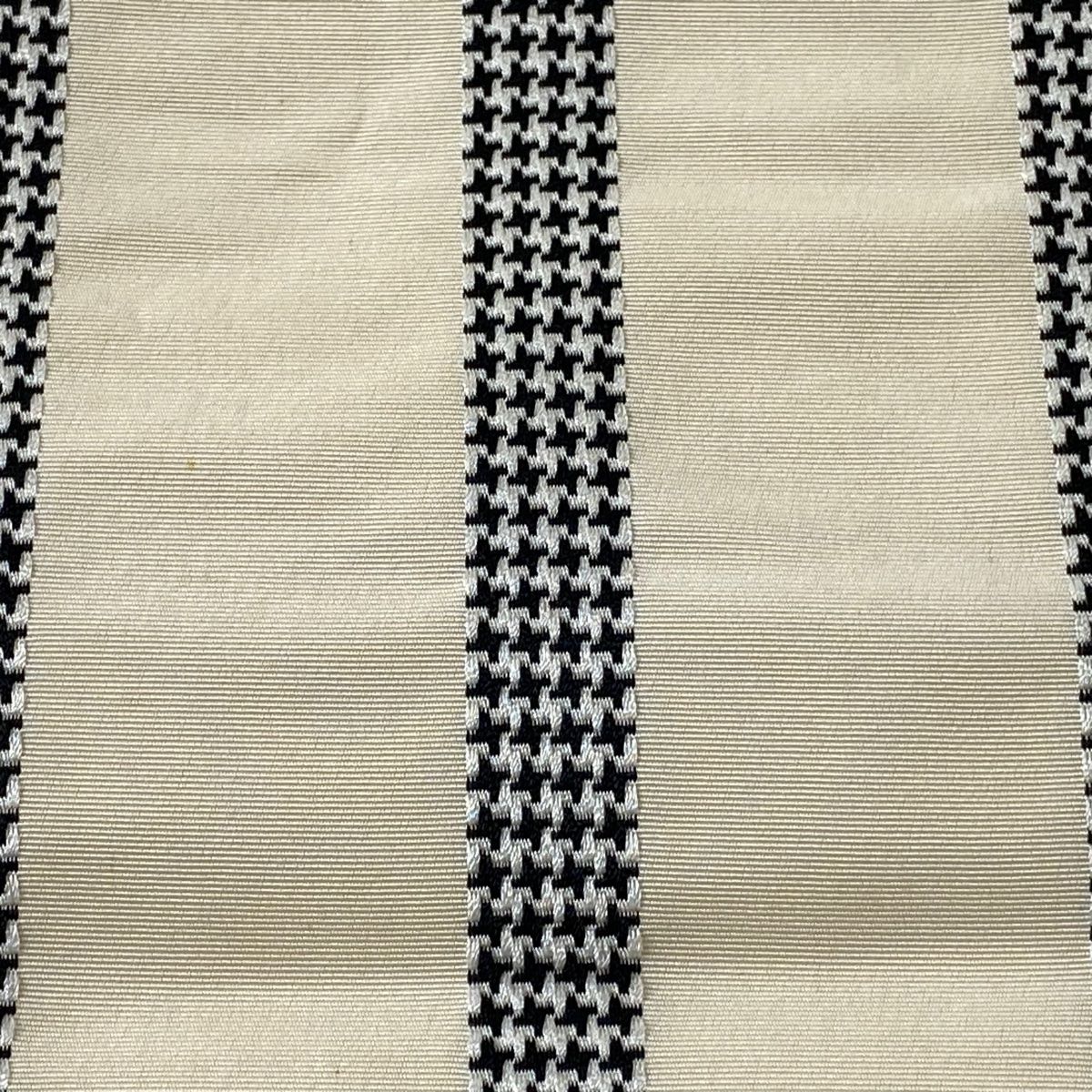 半幅帯 本場筑前博多織 縦縞 花唐草模様 茜色 D-2064 博多帯 半幅帯