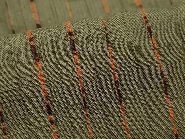 平和屋着物●伝統工芸士　七代目　吉澤与市　紬　絞り　縞　正絹　逸品　CAAS8491vf 平和屋着物○伝統工芸士 七代目 吉澤与市 紬 絞り 縞 正絹 逸品