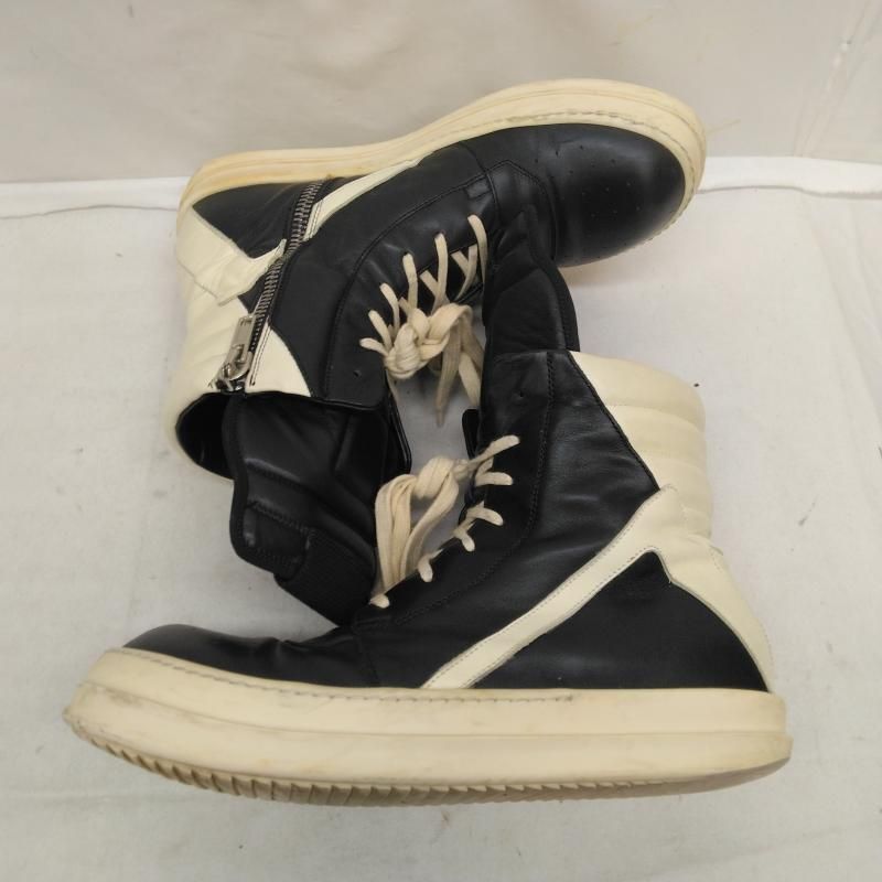 Rick Owens リックオウエンス スニーカー GEOBASKET ジオバスケット サイドジップ レザー ハイカット スニーカー 43