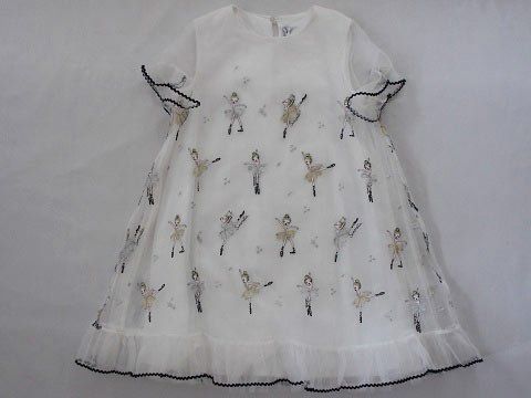 ★5 新品 未使用 シモネッタミニ simonetta mini マメール アウトレット 子供服 女の子 12歳 約 150cm フォーマル ワンピース 白 チュール 発表会 パーティー 春 夏 ガールズ 女児 キッズ ジュニア 【】