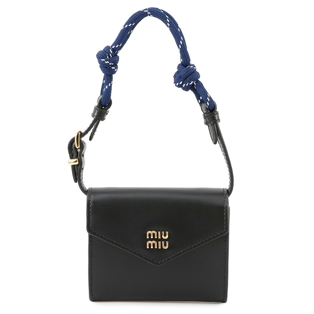 ミュウミュウ ショルダーウォレット レザー 5MT024 Miu Miu 財布 黒