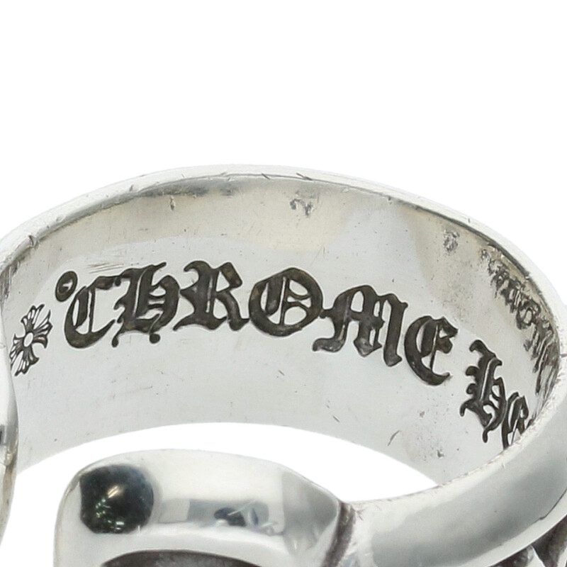 CHROME HEARTS(クロムハーツ) SCROLL LABEL RING ラージ スクロール ラベル リング 925 18号 シルバー  ビヨンクール箱・本革保存袋付 指輪