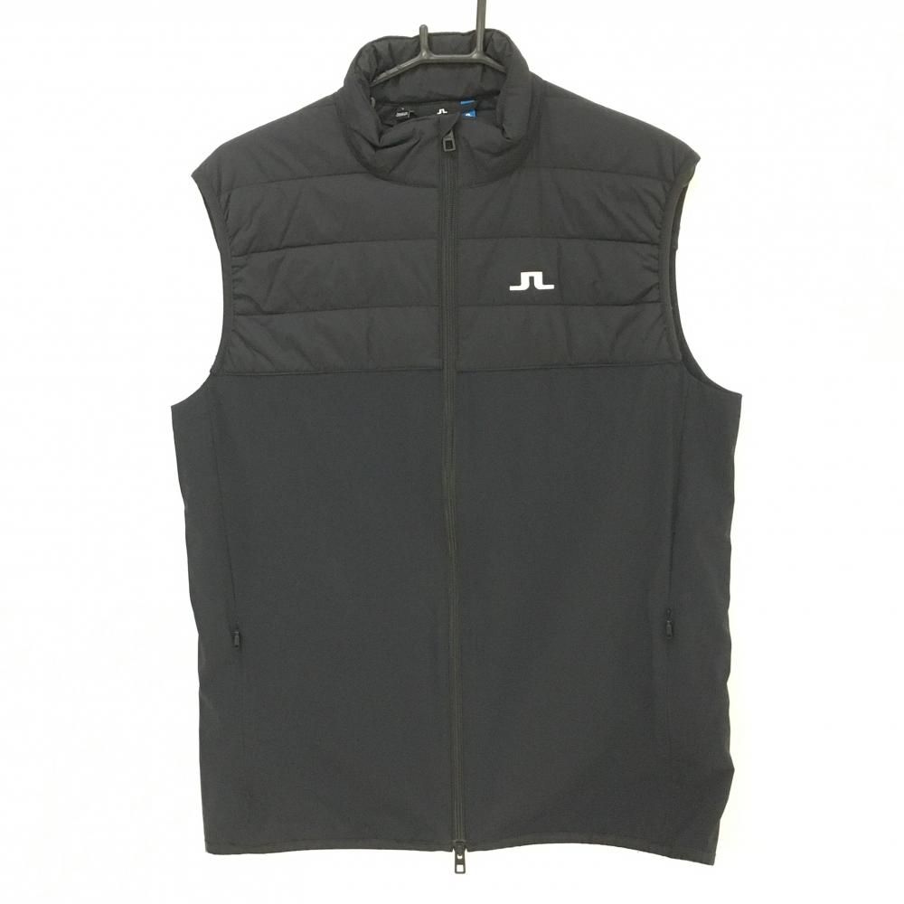 超美品】ジェイリンドバーグ 切替中綿ベスト 黒 一部中綿 PRIMALOFT