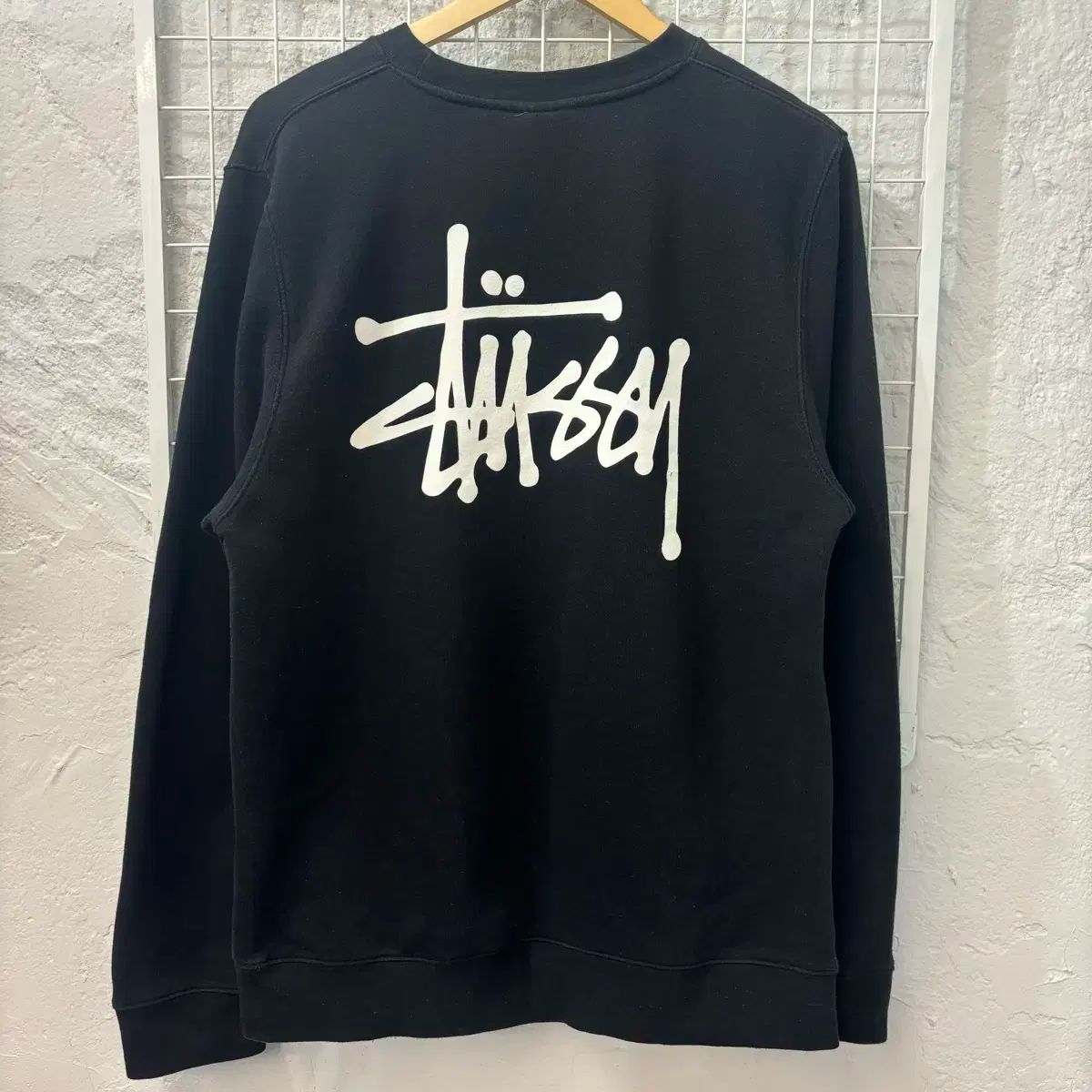 Stussy スウェット ビックロゴ 黒 ブラック STUSSY ステューシー 23AW CLASSIC DOT SWEAT クラシックドット