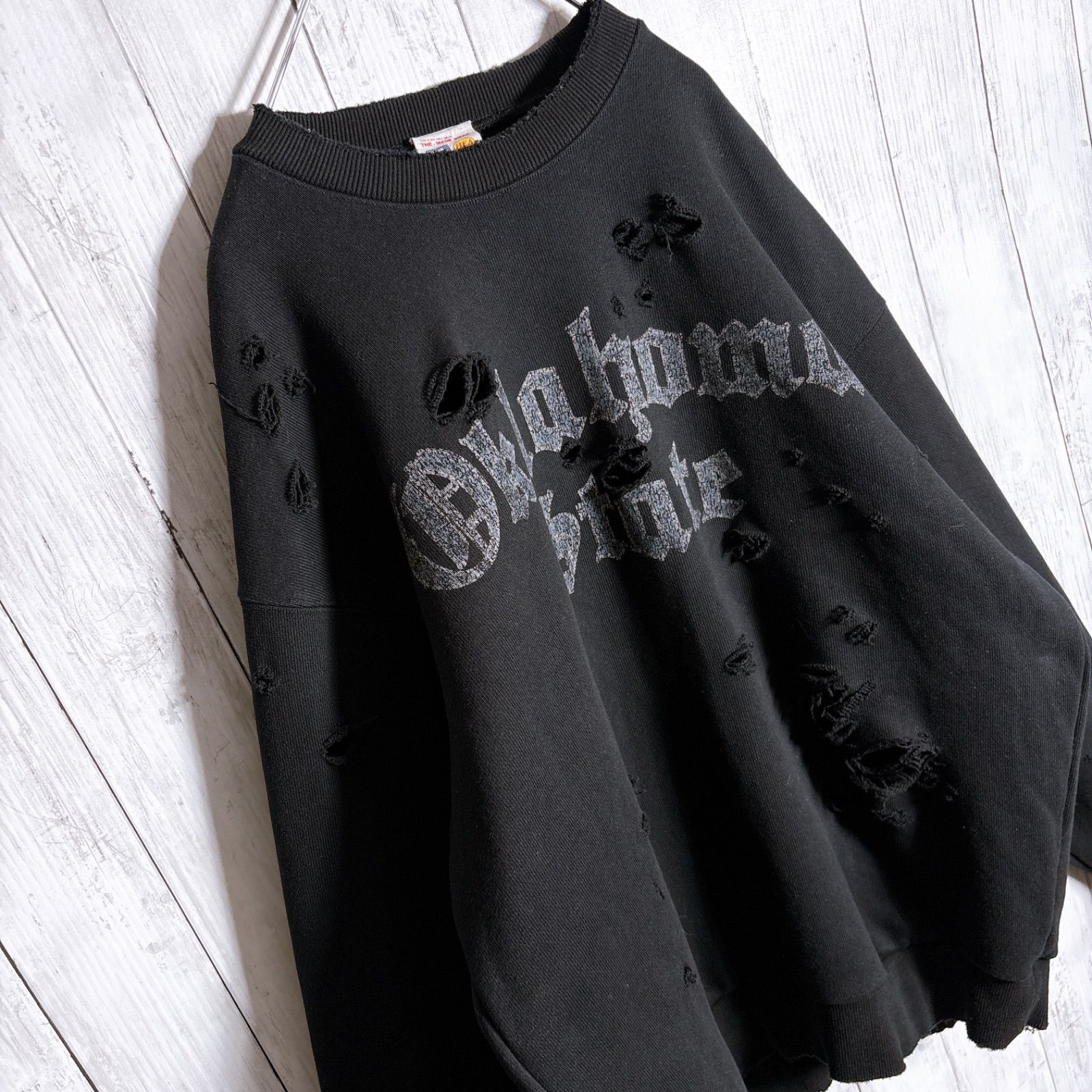 【ダウンタウン浜田さん着用】フリークスストア ダメージ スウェット #144 ダウンタウン浜田さん着用】フリークスストア ダメージ