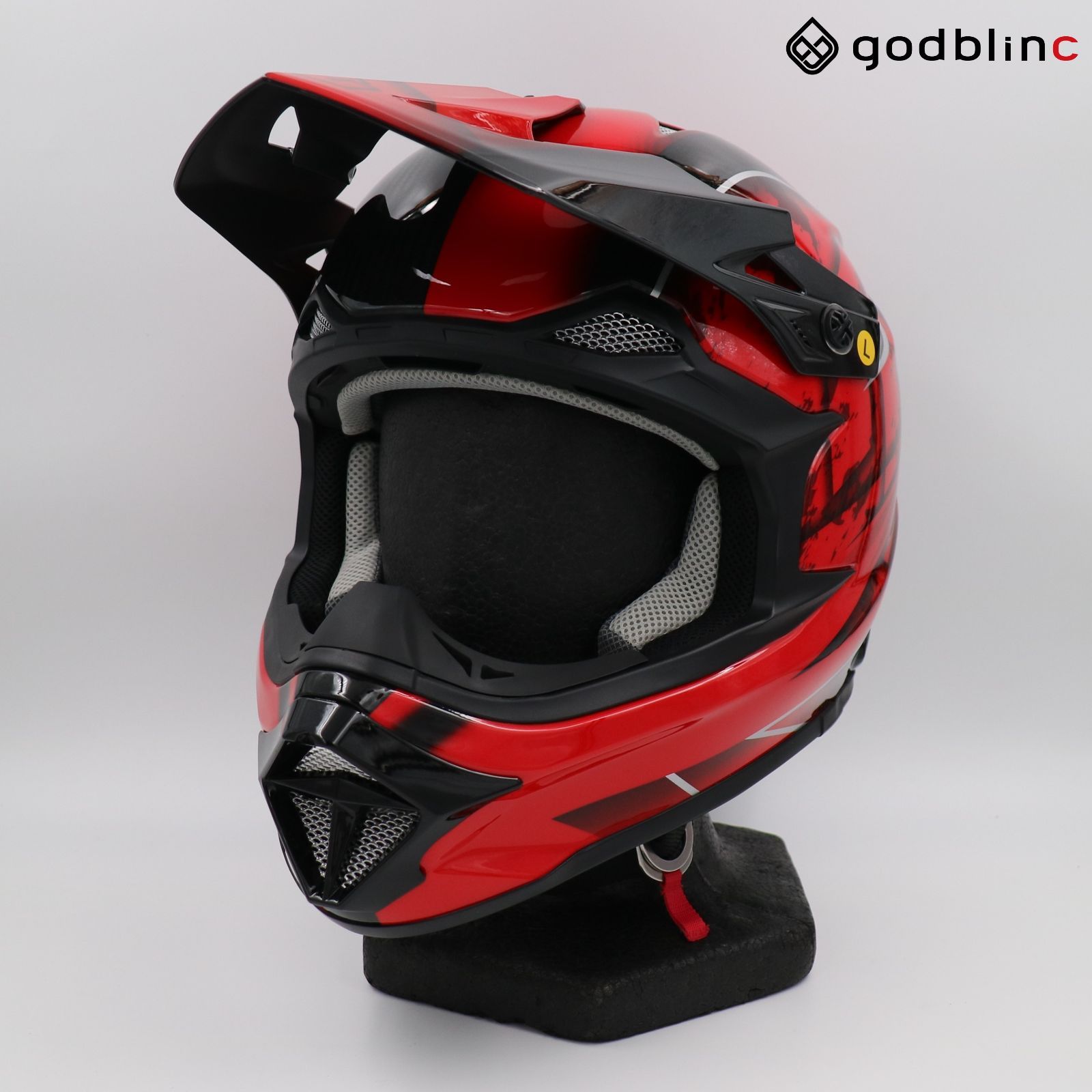 ZEALOT マッドジャンパー2 CARBON HYBRID GRAPHIC RED Lサイズ MJC0016 オフロードヘルメット