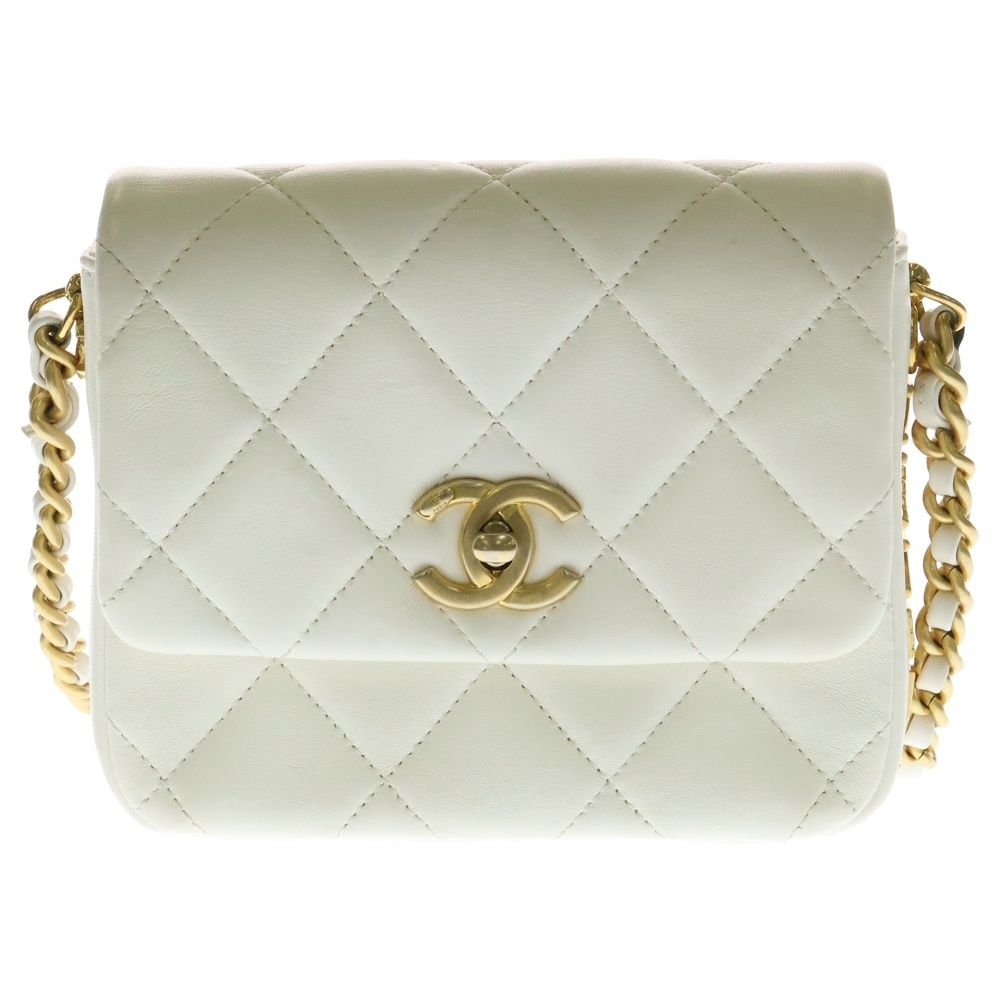 【美品❗✨】シャネル　CHANEL　マトラッセ　チェーンショルダー　ラムスキン シャネル マトラッセ25 チェーンショルダー コインモチーフ