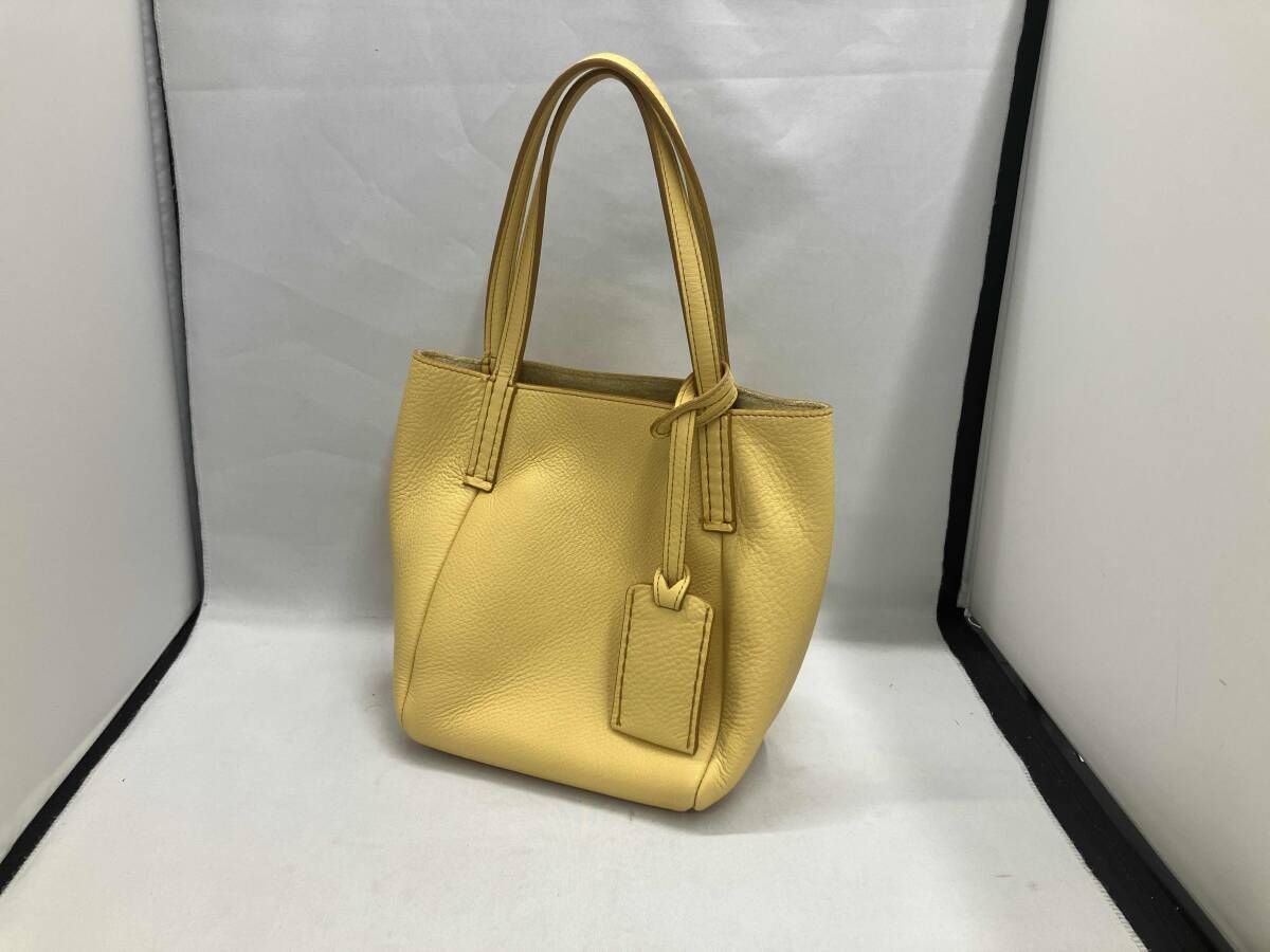 HIROFUヒロフ ロシェ S イエロー トートバッグ レザーバッグ 革 ハンドバッグ 小さめバッグ