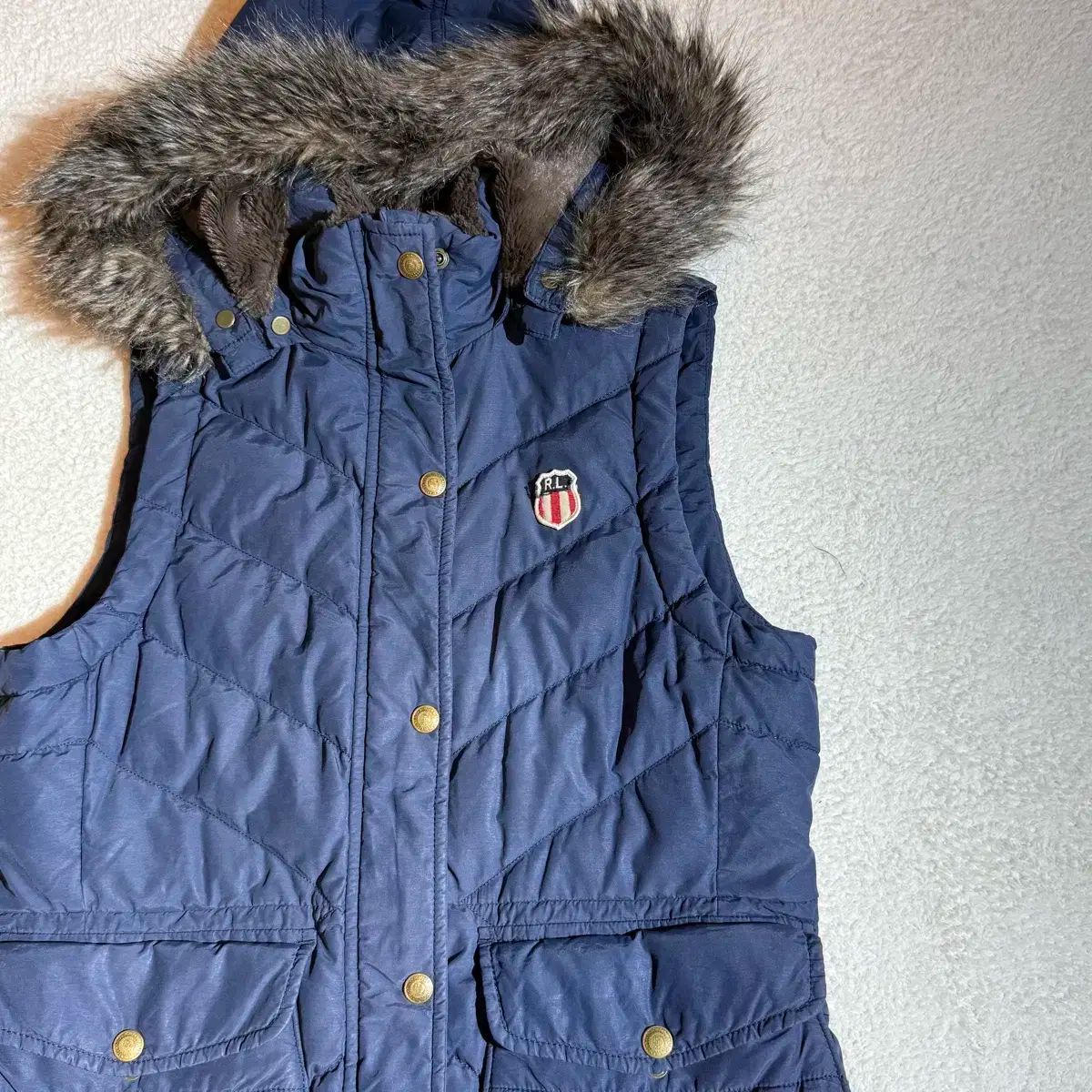 ポロラルフローレン ジーンカンパニー ネイビー フード ダウンベスト