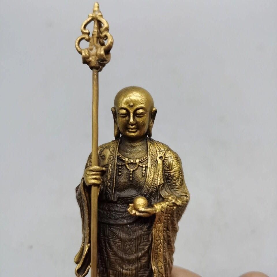 銅製 地蔵王菩薩 仏像 礼仏 供養 装飾品 工芸品 美術品 銅器 地蔵王菩薩仏像 仏堂供養 礼仏 工芸品 置物 - メルカリ