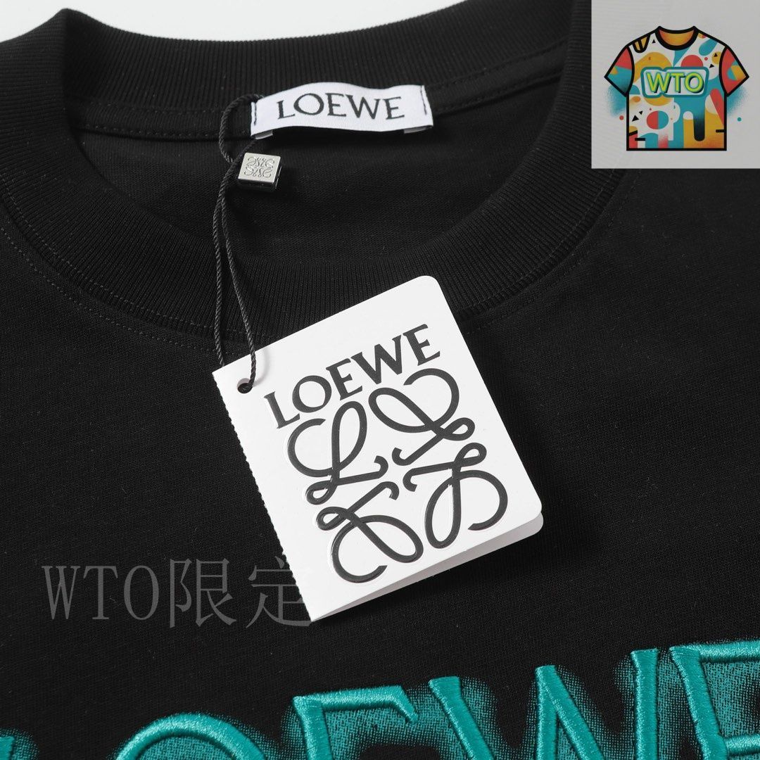 今日WTO】LOEWE 25ss カラフルロゴ刺繍 T シャツ-DX58 - メルカリ