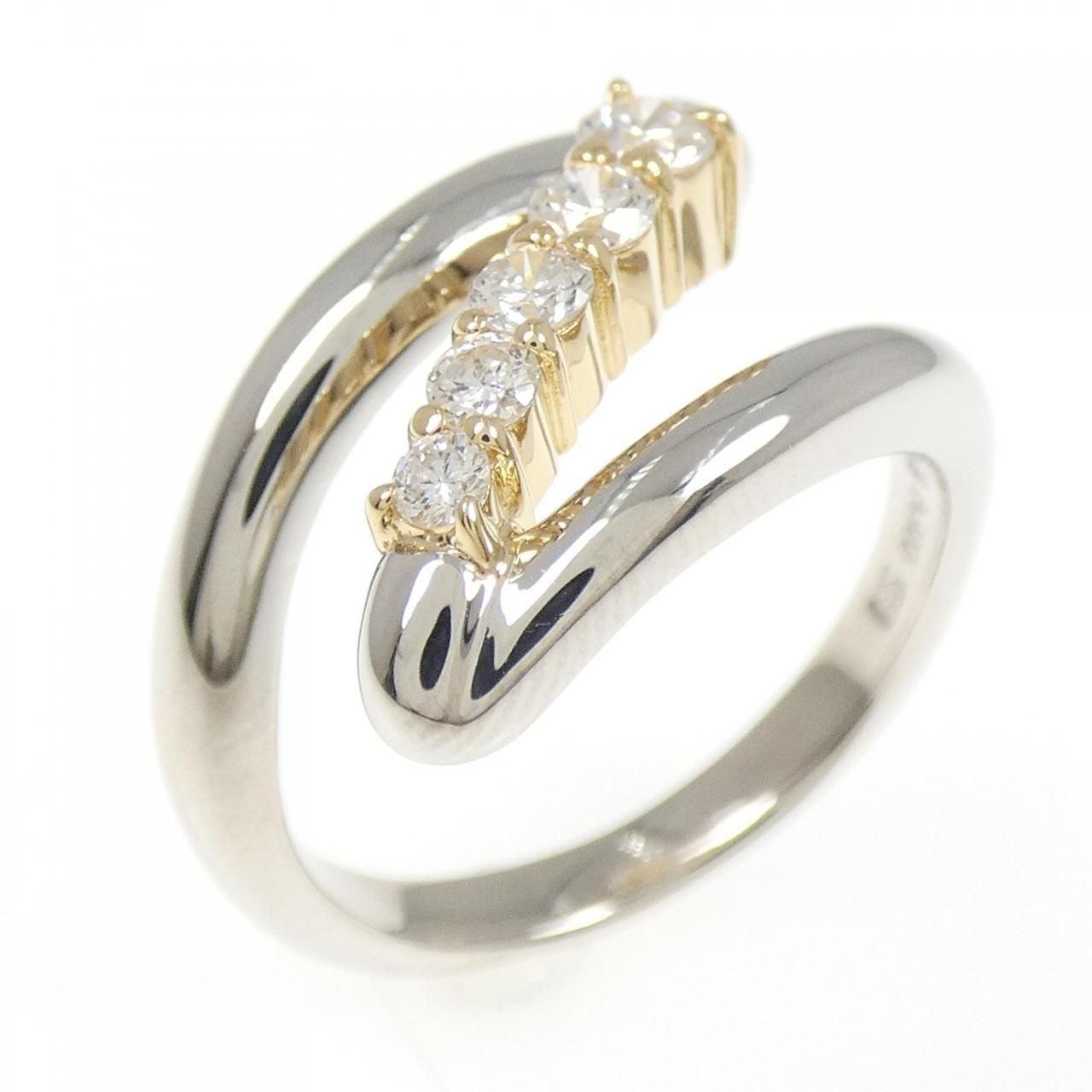 PT900|K18YG ダイヤモンド リング 0.32CT