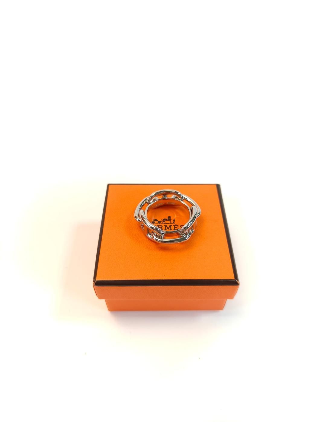 HERMES エルメス ルカデ シェーヌダンクル スカーフリング シルバー