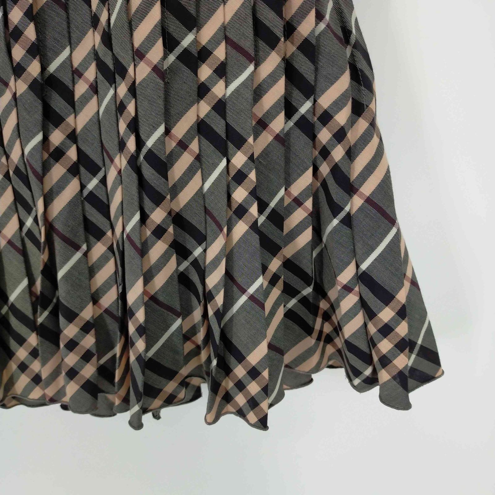 BURBERRY LONDON バーバリーロンドンミニスカート 綿 サイズ38 BURBERRY LONDON(バーバリーロンドン) チェック柄ウールラップ