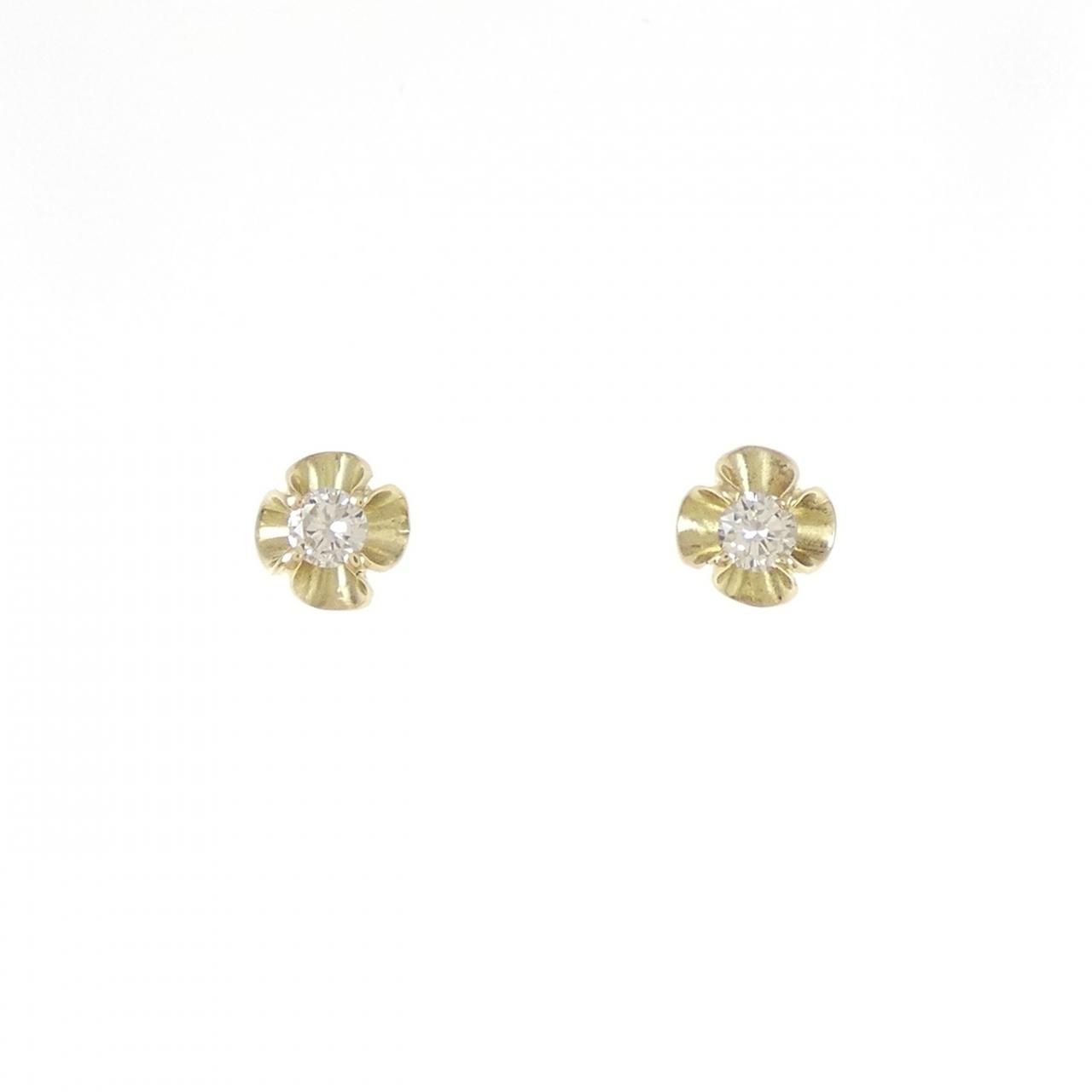 K18YG ダイヤモンド ピアス 0.18CT