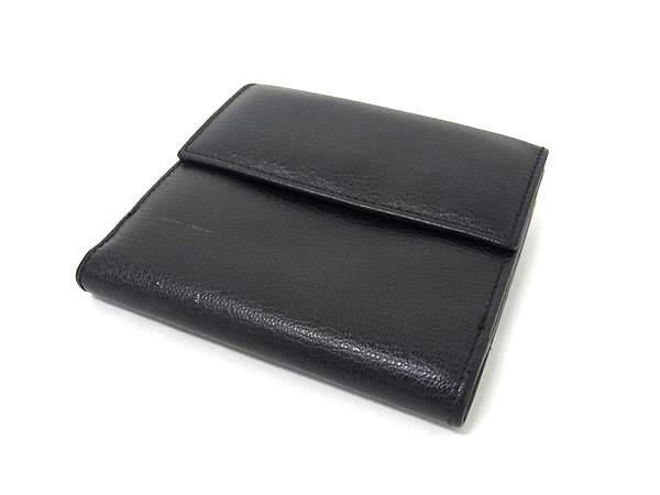 ＃ フェラガモ　美品！　ガンチーニ　札入れ　財布 Ferragamo フェラガモ ガンチーニ 二つ折り財布 レザー ブラック 箱付