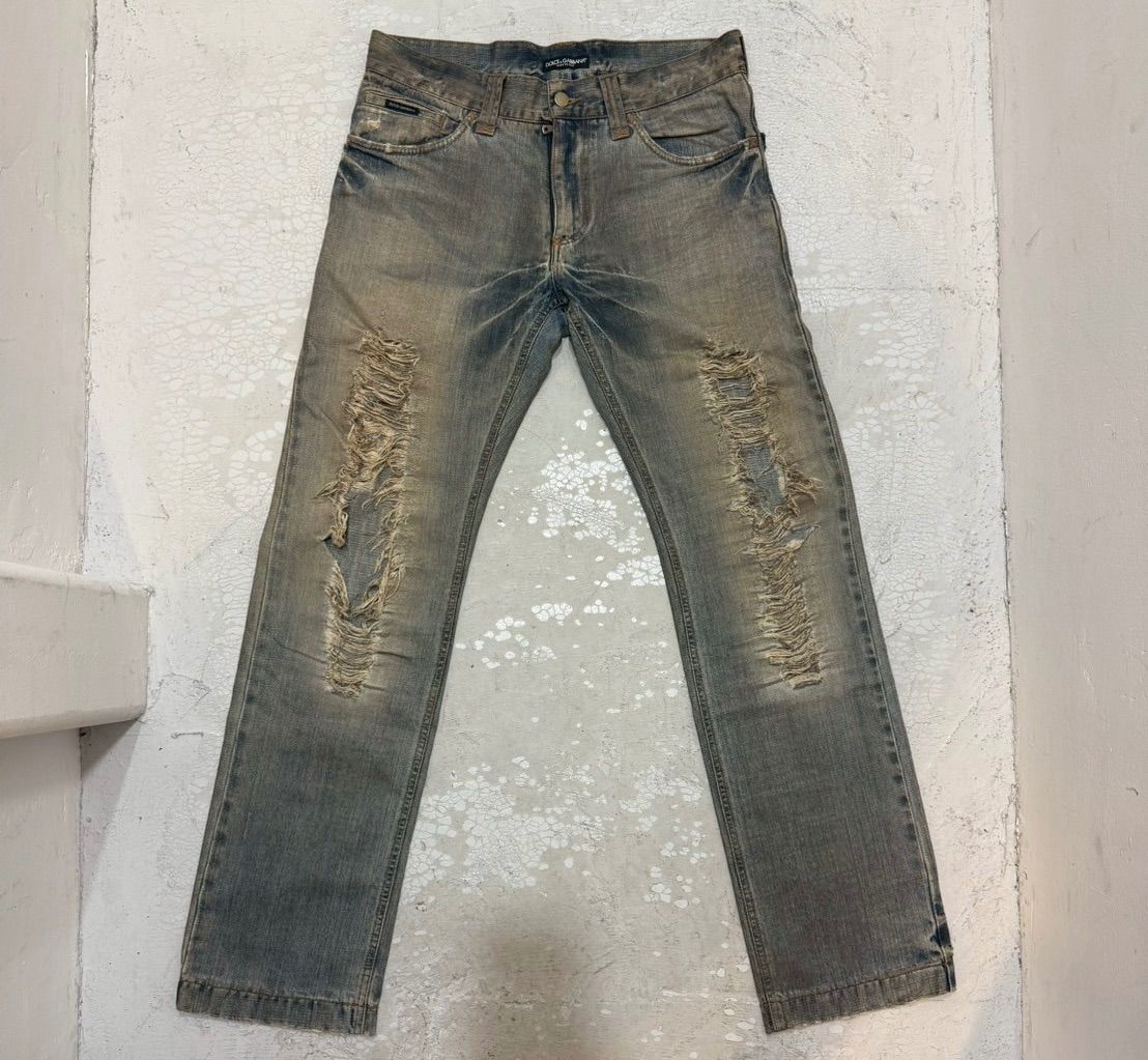 ドルチェアンドガッバーナ DOLCE-GABBANA wジップスーパーハードクラッシュデニム サイズ46