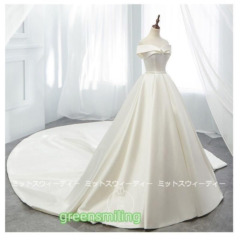 サテンドレス 花嫁