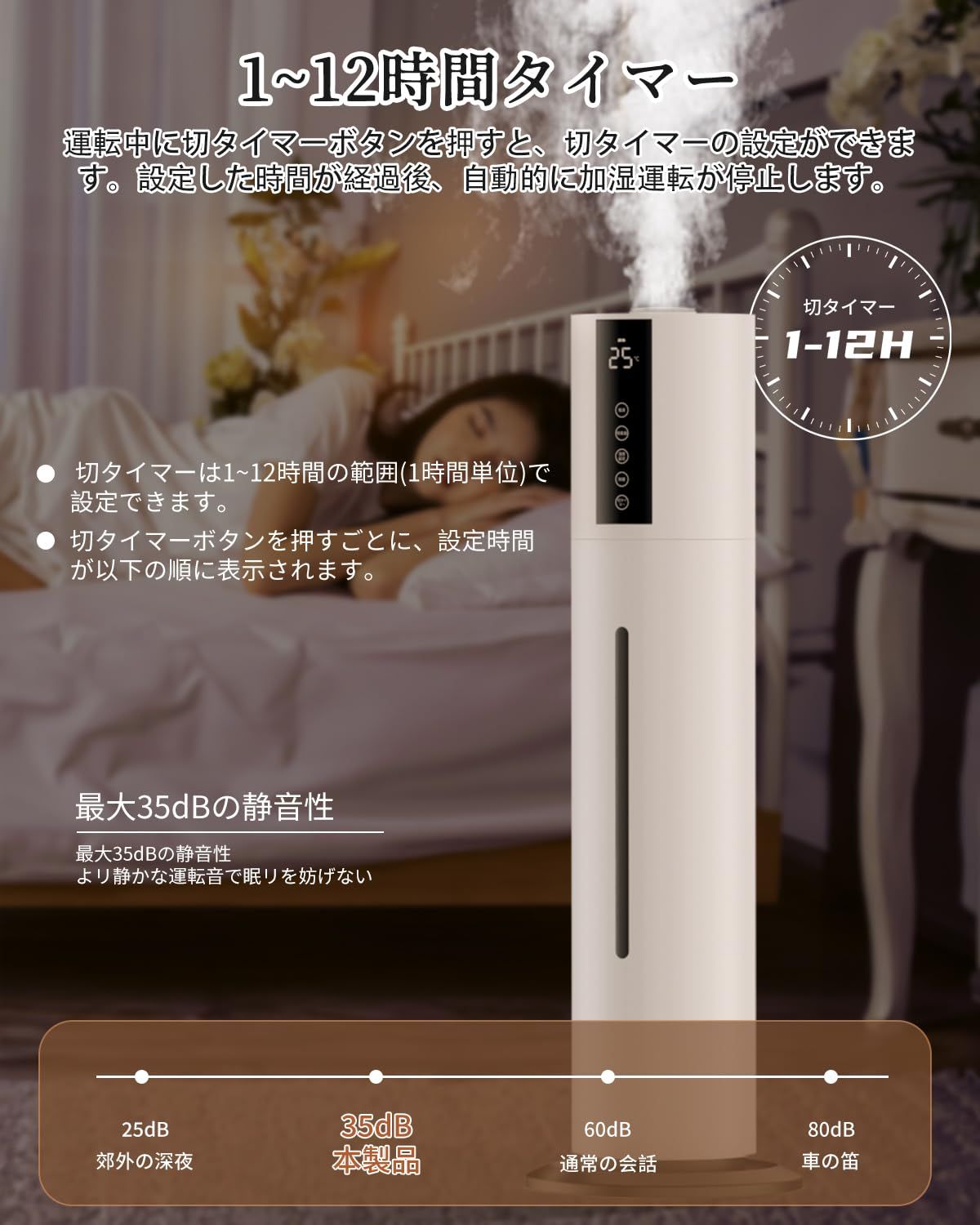 アロマ対応 静音設計35dB