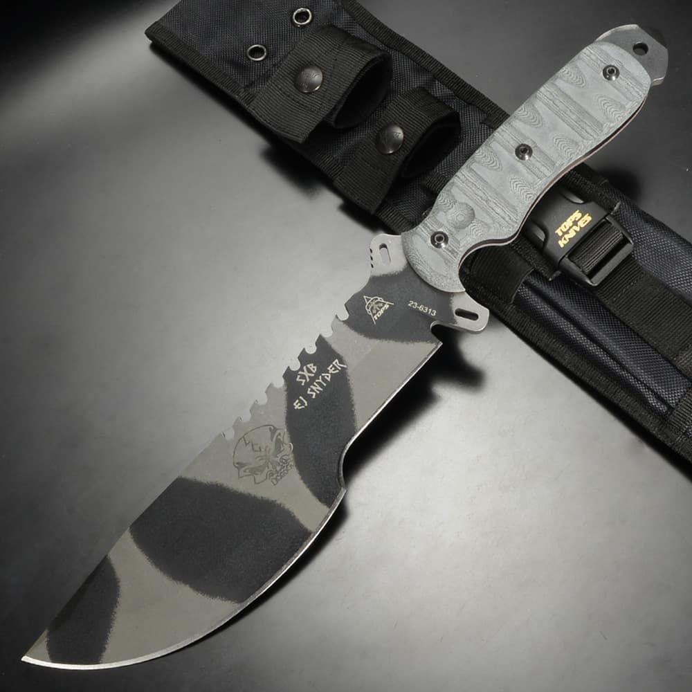 TOPS アウトドアナイフ Skullcrushers Xtreme 迷彩柄ブレード TPSXB10C 18歳以上