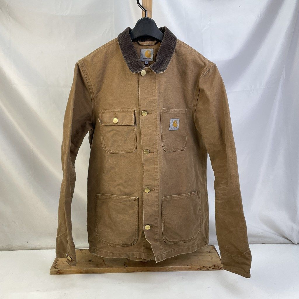 01w-5556 Carhartt WORK IN PROGRESS カーハート ワークインプログレス MICHIGAN CHORE COAT ミシガン チョアコート ブラウン サイズM チュニジア製 メンズ アウター コットン 品
