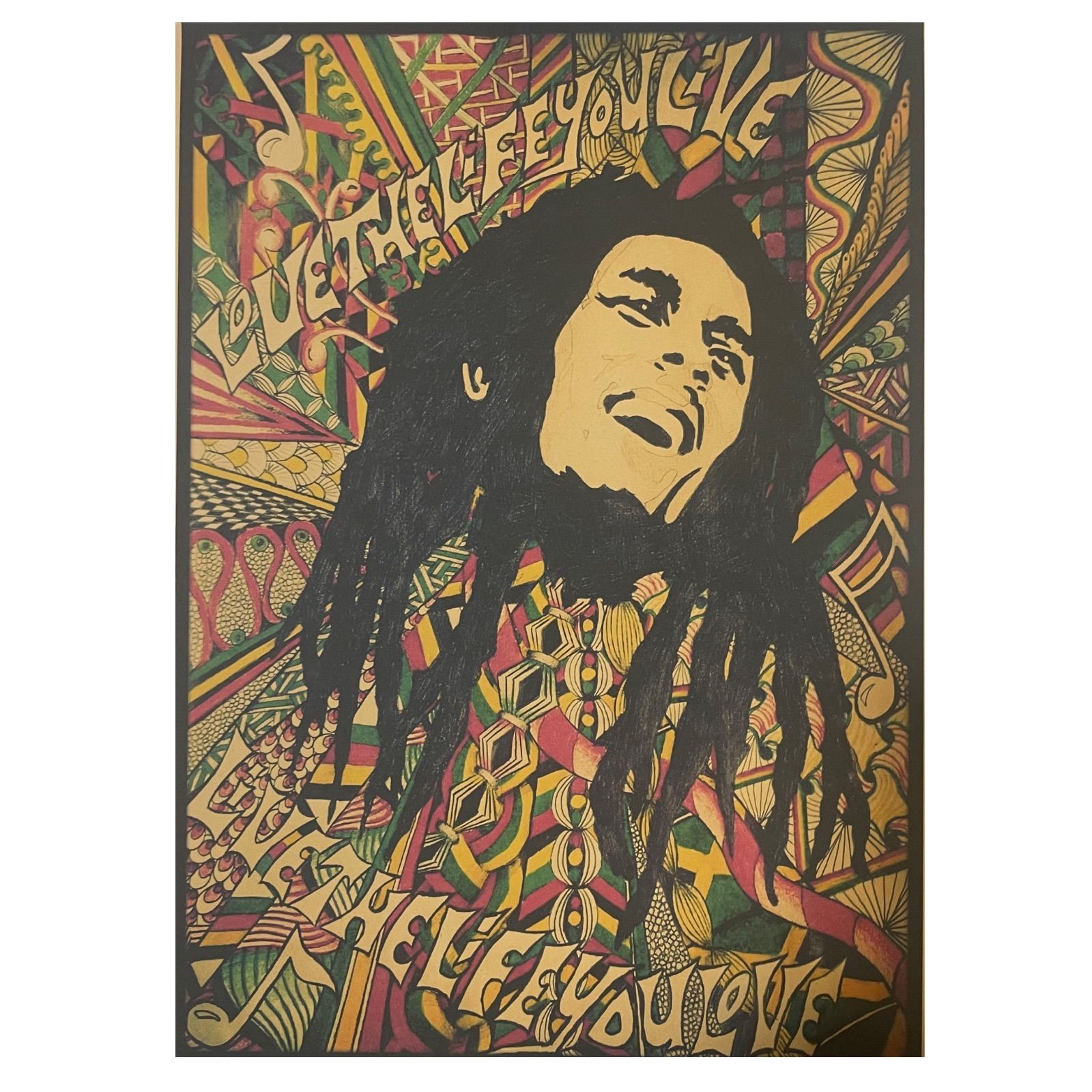 Bob Marley ボブ・マーリー　額縁付きポスター ボブ・マーリー Bob Marley 特大 ポスター 150x100cm 海外