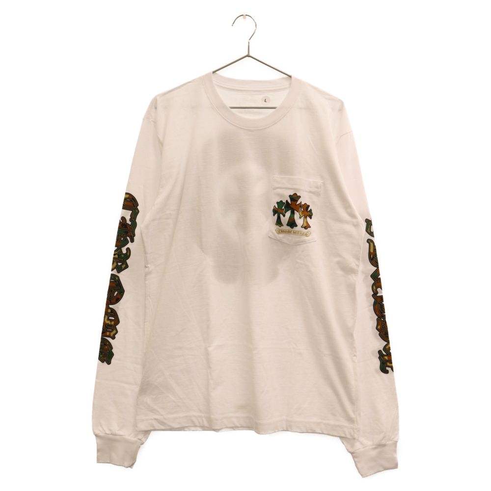 24SS◆送料込【Chrome Hearts】ホースシュー CAMO 長袖 T-shirt CHROME HEARTS (クロムハーツ) Camo Horseshoe L/S Tee カモフラ