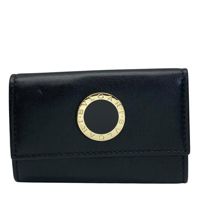BVLGARI ブルガリ 20256 ブルガリブルガリ 6連 キーケース コンパクト ロゴ レザー ブラック