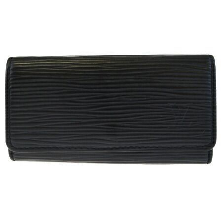 【中古】 美品 ルイヴィトン LOUIS VUITTON ミュルティクレ 4連キーケース エピ ノワール ブラック レザー M63822 01BE115