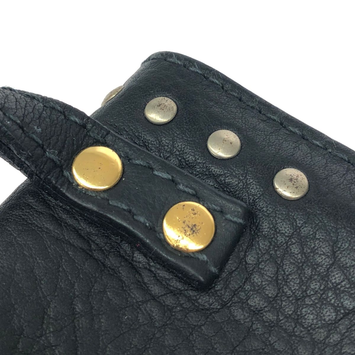 Gianni Versace ジャンニヴェルサーチ ベルトポーチ ブラック レザー  