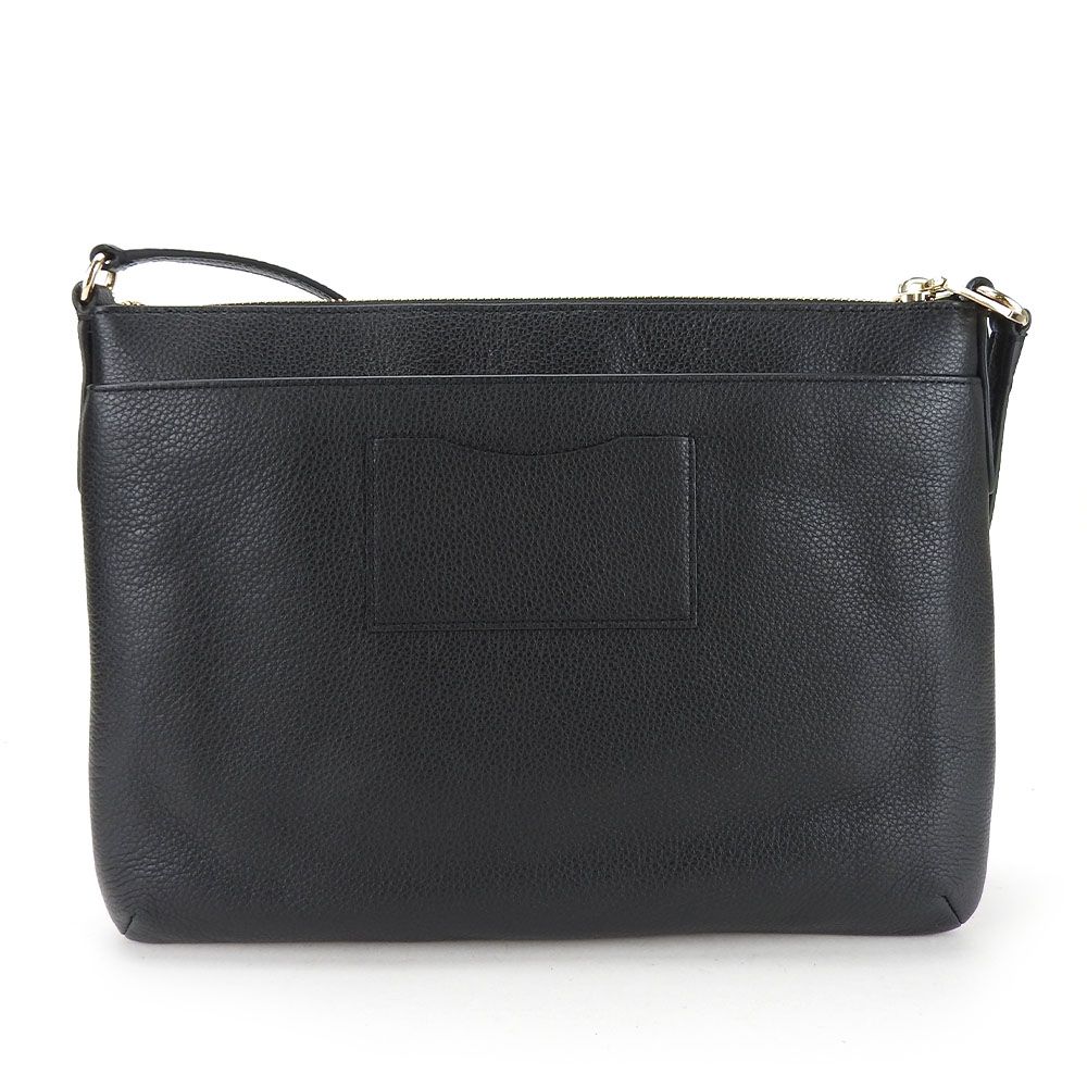 中古】 コーチ ショルダーバッグ 63929 レザー ブラック ゴールド金具  