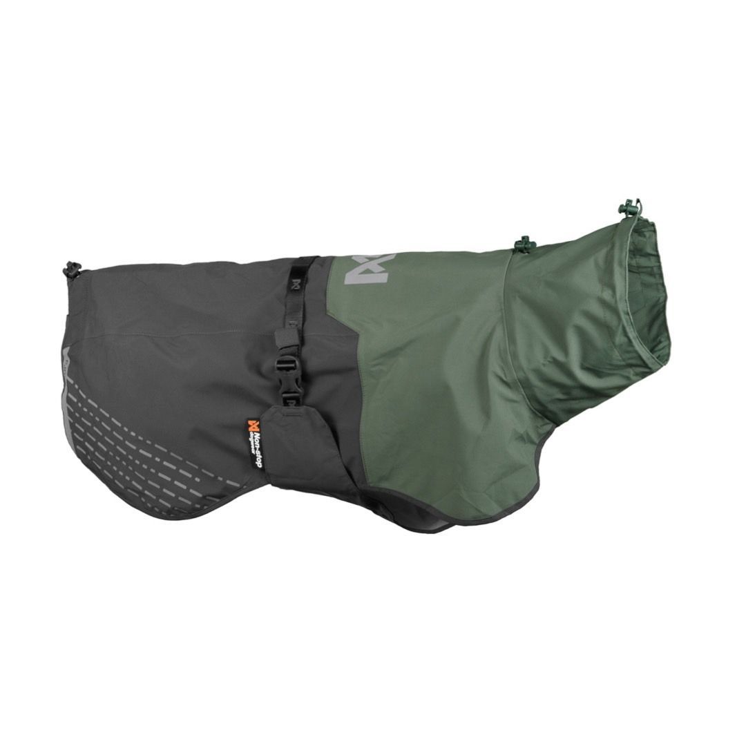 Non-stop dogwear Fjord raincoat グレー|グリーン Size 40～Size 90
