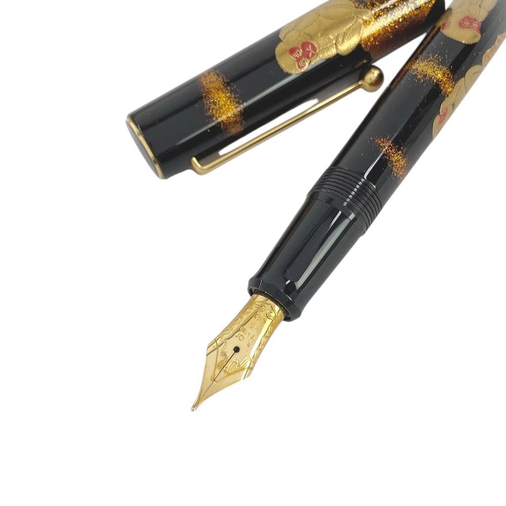 ■美品■申■林勝■　パイロット 蒔絵 万年筆 國光会 干支 三猿 ペン先 K18 GP 箱 【283956】★ □美品□申□林勝□ パイロット 蒔絵 万年筆 國光会 干支 三猿 ペン先