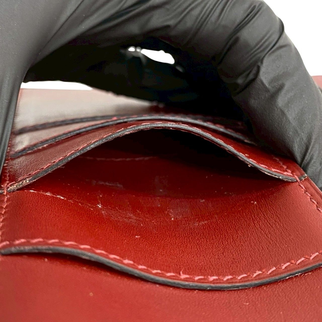 極 美品 箱付き □E 刻印 HERMES エルメス ベアン ボックスカーフ  