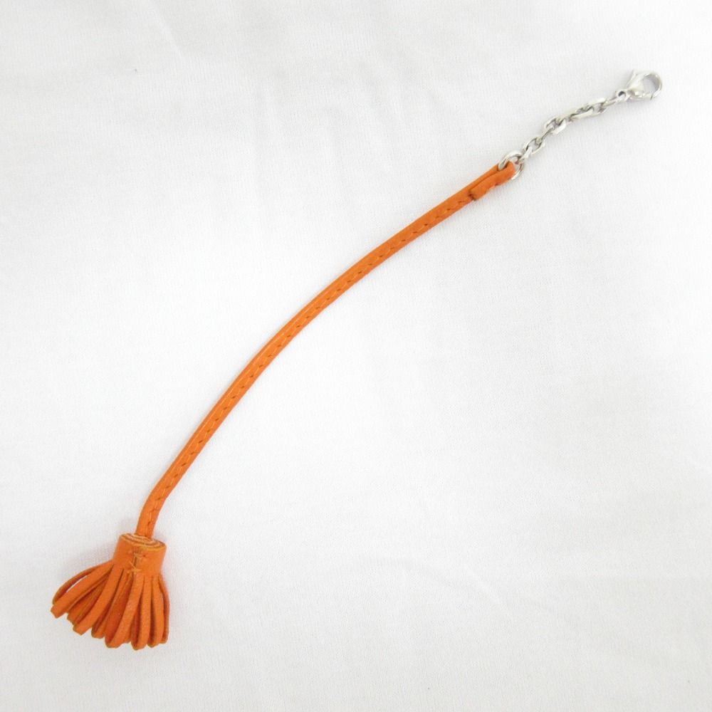 HERMES カルメンチータチャーム フリンジ しおり オレンジ