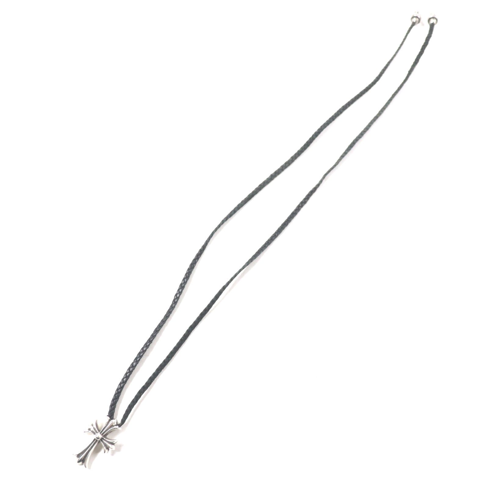 美品▽CHROME HEARTS クロムハーツ スモールCHクロス レザー