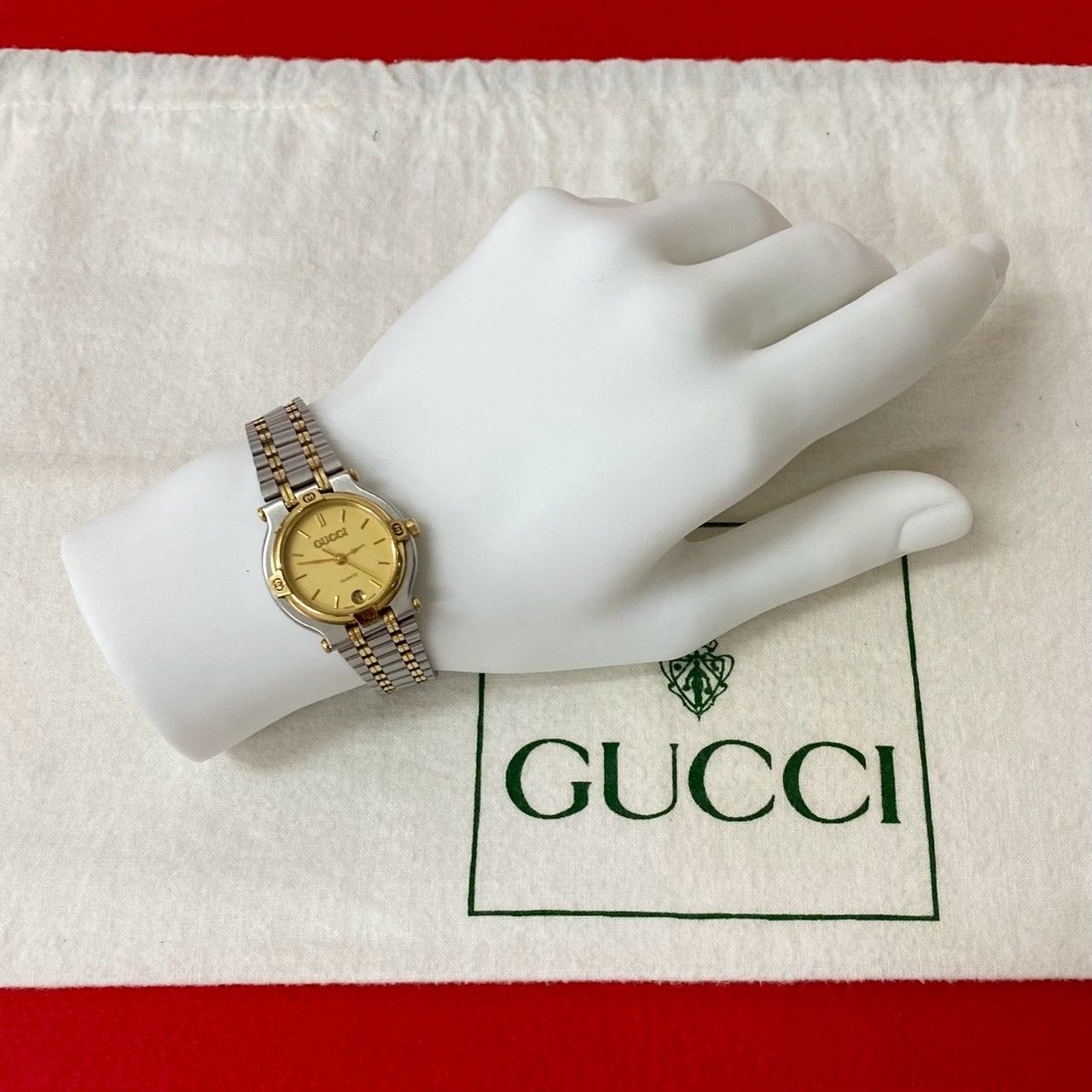 稼動品 極 美品 GUCCI グッチ 9000L クォーツ ステンレス 腕時計