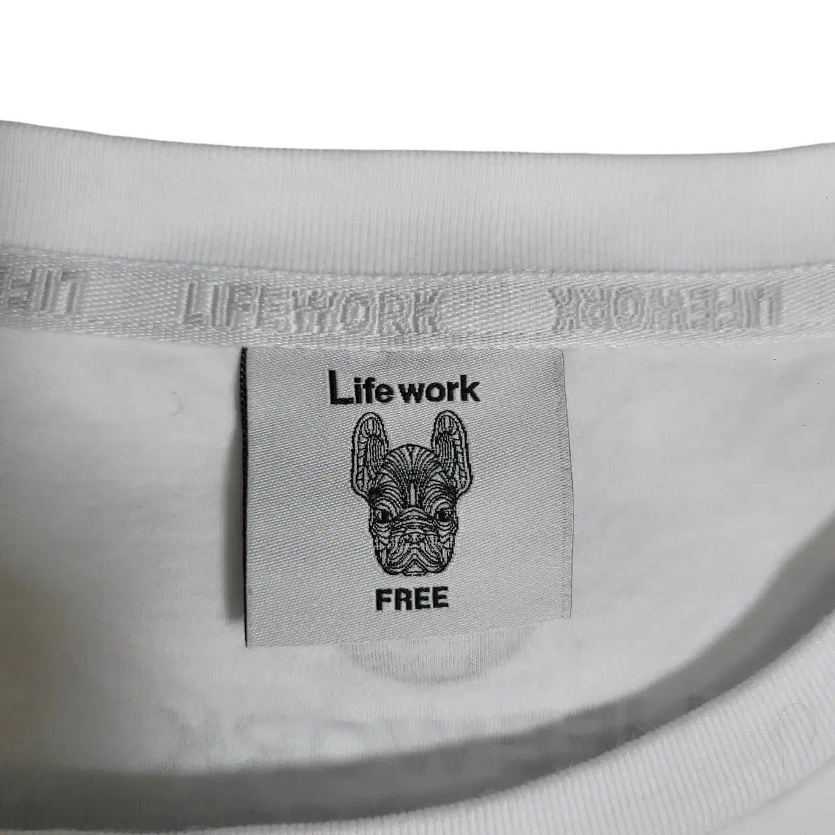 【韓国Life Work ライフウォーク】Wストライプ半袖Tシャツ 韓国Life Work ライフウォーク】Wストライプ半袖Tシャツ (Life