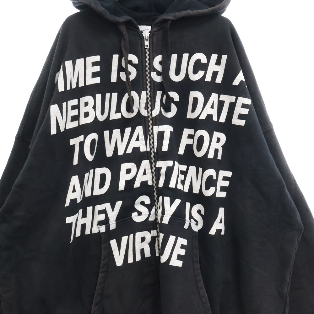 VAQUERA (ヴァケラ) 24SS GIANT ZIP UP HOODIE フロントプリント 