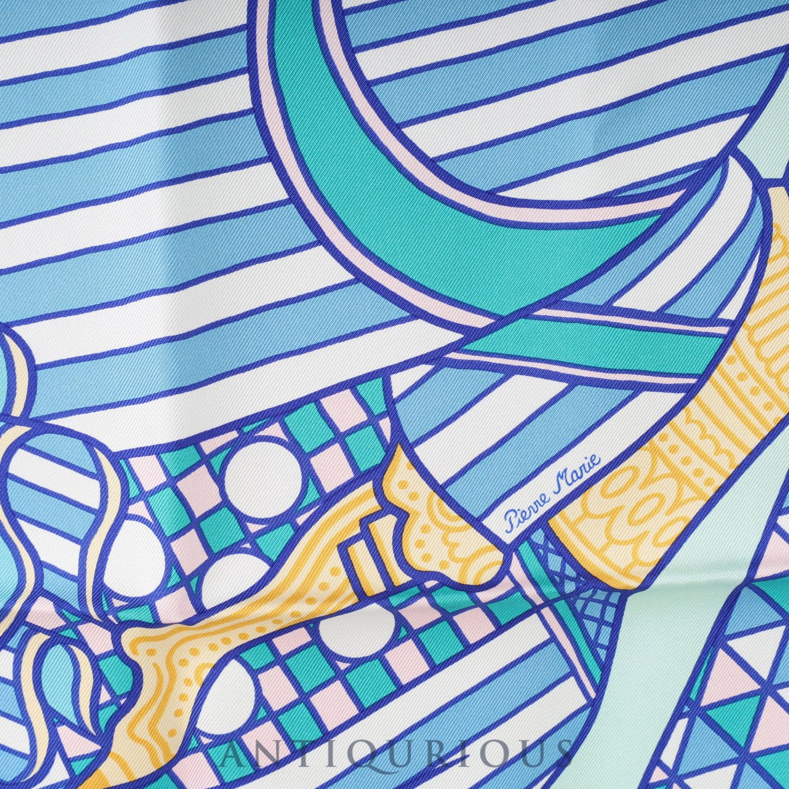 エルメス　カレ90 夢見る決闘　未使用品 エルメス スカーフ カレ 90 夢見る決闘 SILK100% タグ - メルカリ